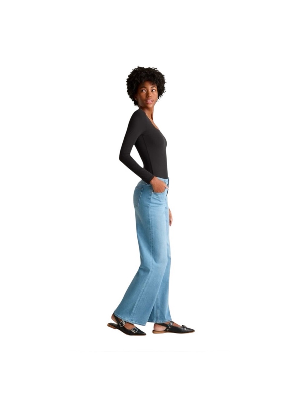 Quince Women's Light Wash High-Rise Jeans